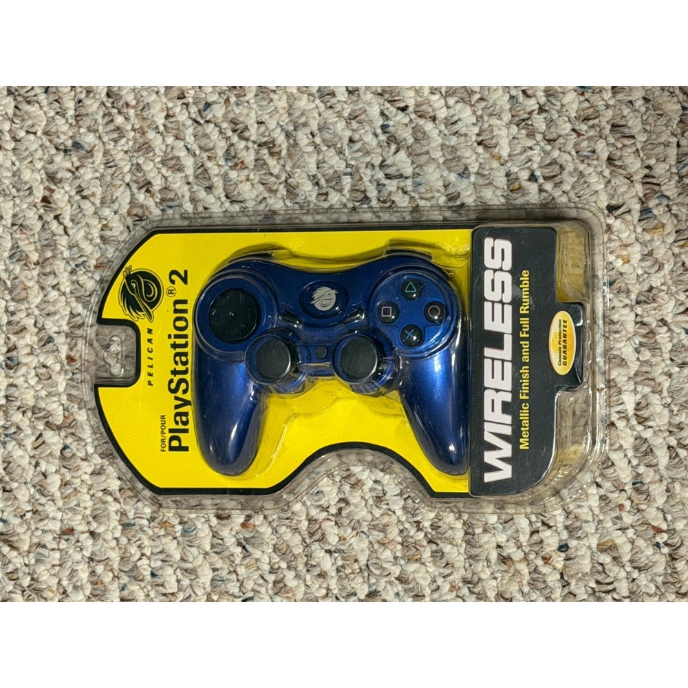 Pelican Playstation 2 PS2 Wireless Controller Blue Brand New Sealed BF